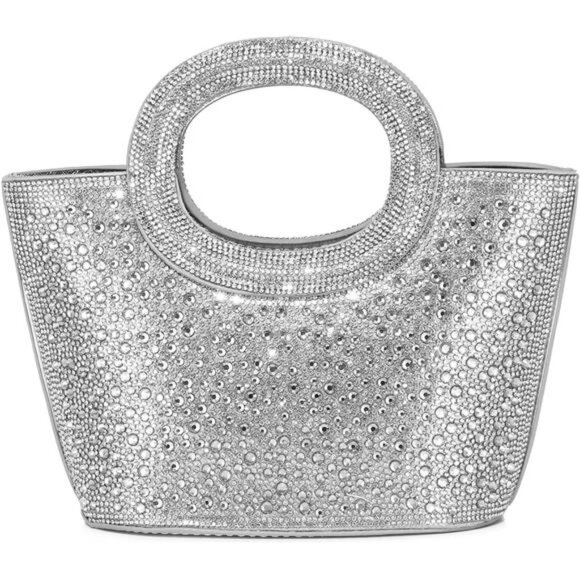 Women Evening Bags Rhinestone Clutch Purse Glitter Sparkly Mini Handbag - Picture 1 of 8